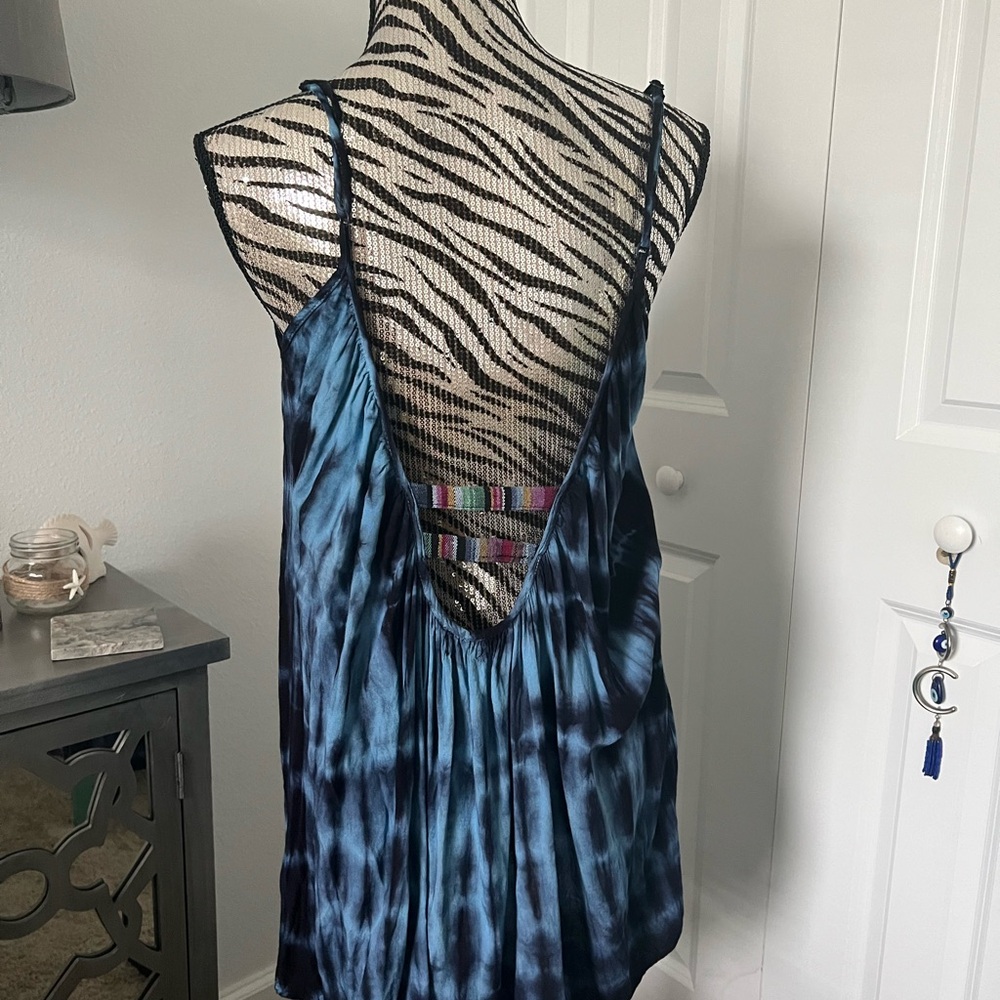 Raviya Blue Tie-Dye Mini Dress - Picture 3 of 10